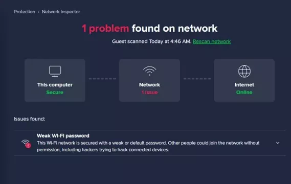 ارور Your Wi-Fi Network Isn’t Secure 