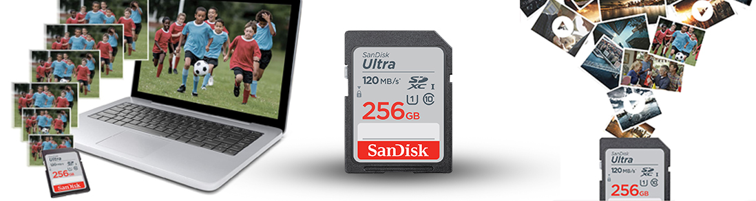 کارت حافظه SD سندیسک مدل ULTRA ظرفیت 256 گیگابایت