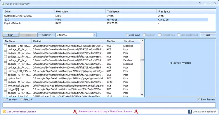 نرم افزار بازیابی فایل پوران Puran 