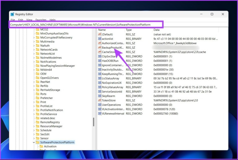 Windows product key خود را مشاهده نمایید.