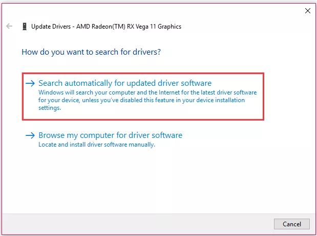 گزینه Search automatically for updated driver software کلیک نمایید