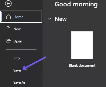 برای ذخیره تغییرات، روی Save از منوی سمت چپ کلیک نمایید