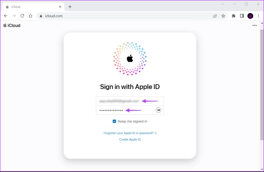 Apple ID خود را وارد